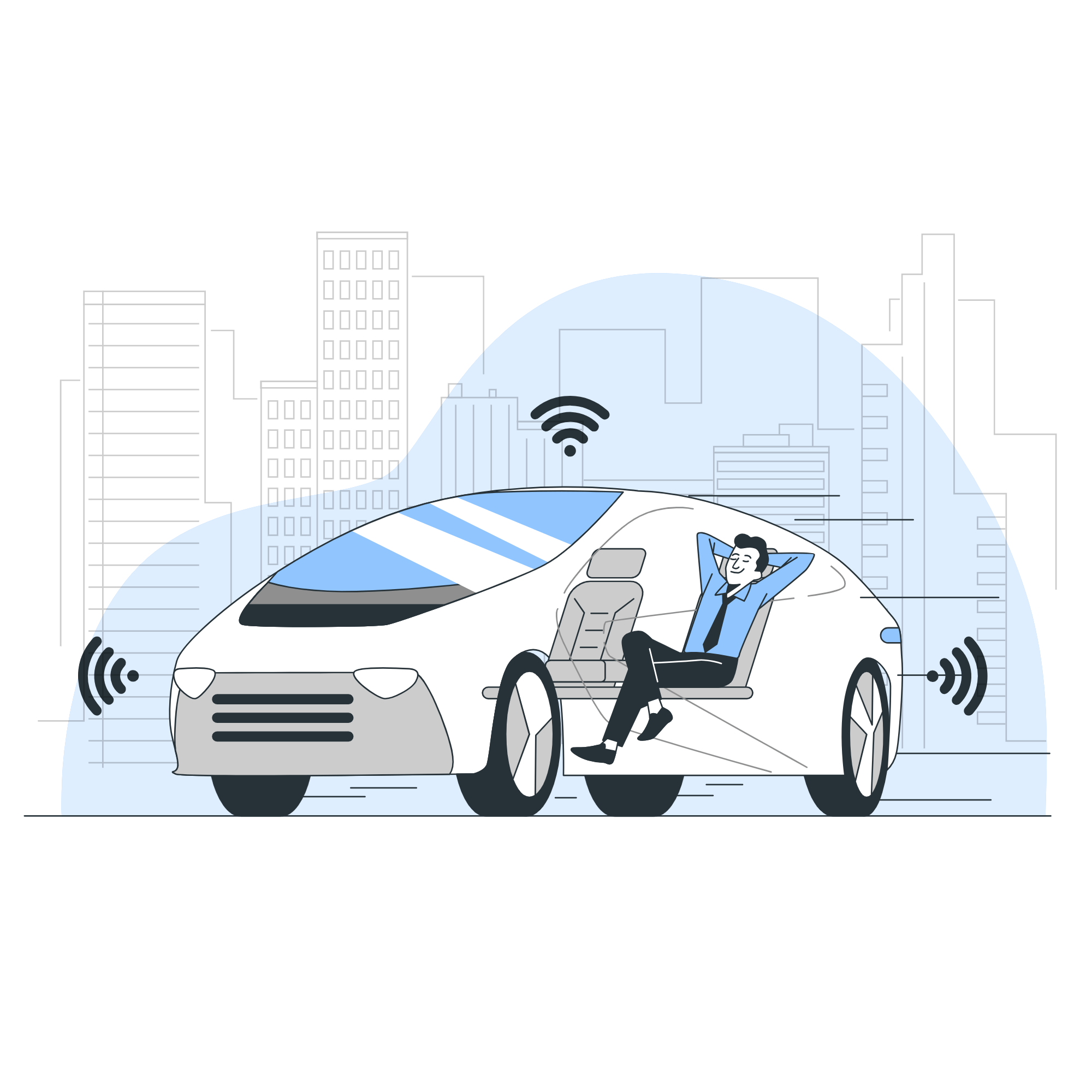 voiture autonome montrant l'intérêt de l'IA dans l'automobile