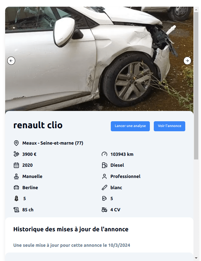 clio 5 accidentée